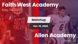 Matchup: Faith West Academy vs. Allen Academy 2020