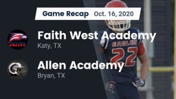 Recap: Faith West Academy  vs. Allen Academy 2020