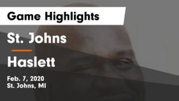 St. Johns  vs Haslett  Game Highlights - Feb. 7, 2020