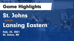 St. Johns  vs Lansing Eastern Game Highlights - Feb. 23, 2021