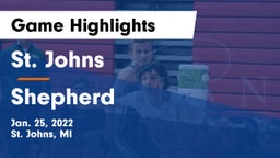 St. Johns  vs Shepherd  Game Highlights - Jan. 25, 2022