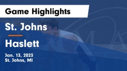 St. Johns  vs Haslett  Game Highlights - Jan. 13, 2023