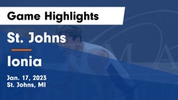 St. Johns  vs Ionia  Game Highlights - Jan. 17, 2023