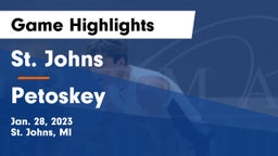 St. Johns  vs Petoskey  Game Highlights - Jan. 28, 2023