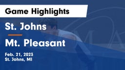 St. Johns  vs Mt. Pleasant  Game Highlights - Feb. 21, 2023