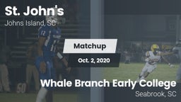 Matchup: St. Johns high vs. Whale Branch Early College  2020