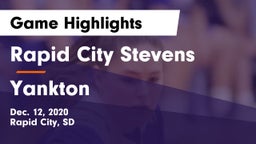 Rapid City Stevens  vs Yankton  Game Highlights - Dec. 12, 2020