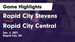 Rapid City Stevens  vs Rapid City Central  Game Highlights - Jan. 2, 2021