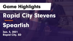 Rapid City Stevens  vs Spearfish  Game Highlights - Jan. 5, 2021