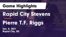 Rapid City Stevens  vs Pierre T.F. Riggs  Game Highlights - Jan. 8, 2021
