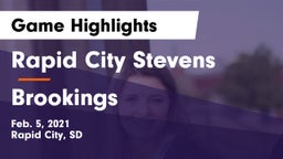 Rapid City Stevens  vs Brookings  Game Highlights - Feb. 5, 2021