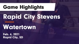 Rapid City Stevens  vs Watertown  Game Highlights - Feb. 6, 2021