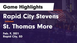 Rapid City Stevens  vs St. Thomas More  Game Highlights - Feb. 9, 2021