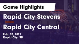 Rapid City Stevens  vs Rapid City Central  Game Highlights - Feb. 20, 2021