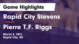 Rapid City Stevens  vs Pierre T.F. Riggs  Game Highlights - March 5, 2021