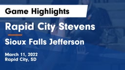 Rapid City Stevens  vs Sioux Falls Jefferson  Game Highlights - March 11, 2022