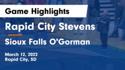 Rapid City Stevens  vs Sioux Falls O'Gorman  Game Highlights - March 12, 2022