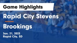 Rapid City Stevens  vs Brookings  Game Highlights - Jan. 21, 2023