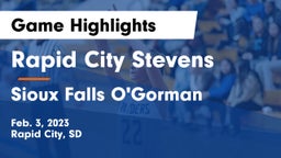 Rapid City Stevens  vs Sioux Falls O'Gorman  Game Highlights - Feb. 3, 2023