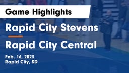 Rapid City Stevens  vs Rapid City Central  Game Highlights - Feb. 16, 2023