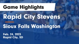 Rapid City Stevens  vs Sioux Falls Washington  Game Highlights - Feb. 24, 2023