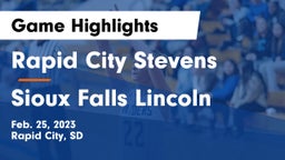 Rapid City Stevens  vs Sioux Falls Lincoln  Game Highlights - Feb. 25, 2023
