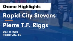 Rapid City Stevens  vs Pierre T.F. Riggs  Game Highlights - Dec. 8, 2023