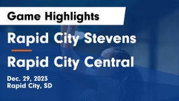 Rapid City Stevens  vs Rapid City Central  Game Highlights - Dec. 29, 2023
