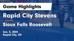 Rapid City Stevens  vs Sioux Falls Roosevelt  Game Highlights - Jan. 5, 2024
