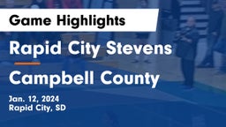 Rapid City Stevens  vs Campbell County  Game Highlights - Jan. 12, 2024