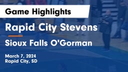 Rapid City Stevens  vs Sioux Falls O'Gorman  Game Highlights - March 7, 2024