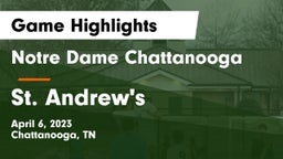 Notre Dame Chattanooga vs St. Andrew's  Game Highlights - April 6, 2023
