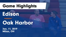 Edison  vs Oak Harbor  Game Highlights - Jan. 11, 2019