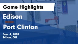Edison  vs Port Clinton  Game Highlights - Jan. 4, 2020