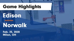 Edison  vs Norwalk  Game Highlights - Feb. 25, 2020