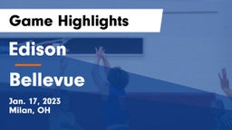 Edison  vs Bellevue  Game Highlights - Jan. 17, 2023