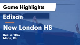 Edison  vs New London HS Game Highlights - Dec. 4, 2023