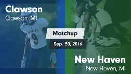 Matchup: Clawson  vs. New Haven  2016