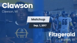 Matchup: Clawson  vs. Fitzgerald  2017