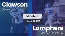 Matchup: Clawson  vs. Lamphere  2018