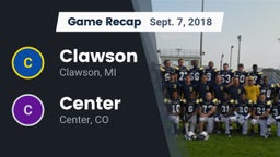 Recap: Clawson  vs. Center  2018
