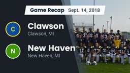 Recap: Clawson  vs. New Haven  2018