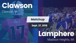 Matchup: Clawson  vs. Lamphere  2019