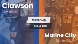 Matchup: Clawson  vs. Marine City  2019