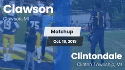 Matchup: Clawson  vs. Clintondale  2019