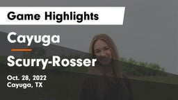 Cayuga  vs Scurry-Rosser  Game Highlights - Oct. 28, 2022