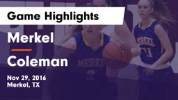 Merkel  vs Coleman  Game Highlights - Nov 29, 2016