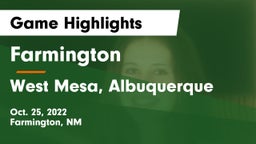 Farmington  vs West Mesa, Albuquerque Game Highlights - Oct. 25, 2022