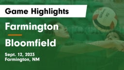 Farmington  vs Bloomfield  Game Highlights - Sept. 12, 2023