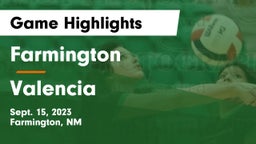 Farmington  vs Valencia  Game Highlights - Sept. 15, 2023